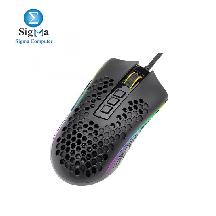 Redragon M808 Storm Lightweight RGB Gaming Mouse, 85g Ultralight Honeycomb Shell