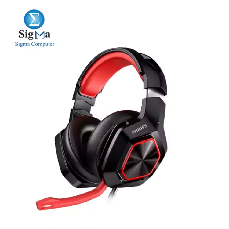 Philips TAG3115 USB 7.1 Virtual Surround Sound RGB Gaming Headset     50mm     Swivel Noise Reduction Mic For PC     Black