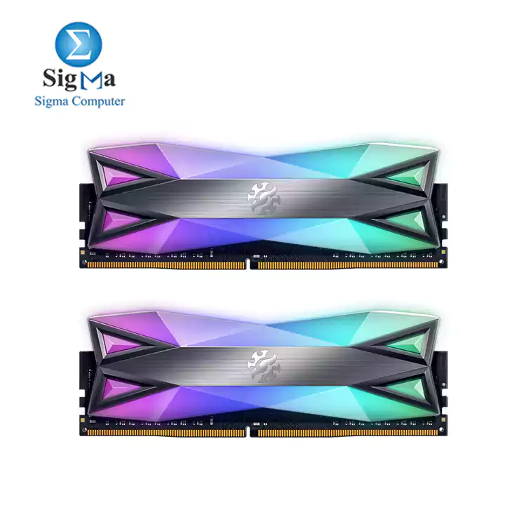 XPG SPECTRIX D60 RGB Desktop Memory 32GB (2x16GB) DDR4 3600MHz GREY