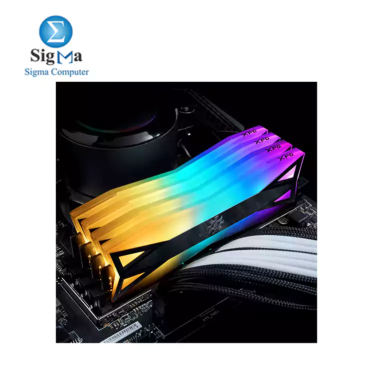 XPG SPECTRIX D60 RGB Desktop Memory 32GB  2x16GB  DDR4 3600MHz GREY