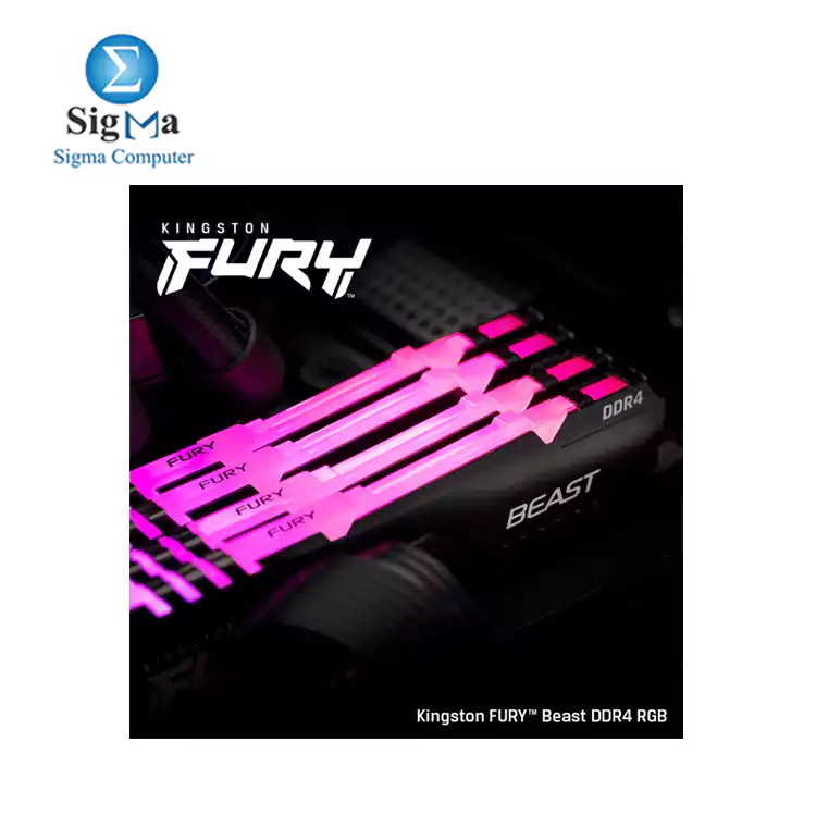 Kingston Fury Beast RGB KF437C19BBA 8 8GB DDR4 3733Mhz Non ECC DIMM