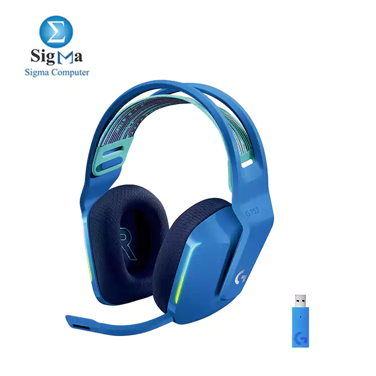 LOGITECH G733 LIGHTSPEED Wireless RGB Gaming Headset - BLUE - 2.4GHZ - EMEA     081-000943