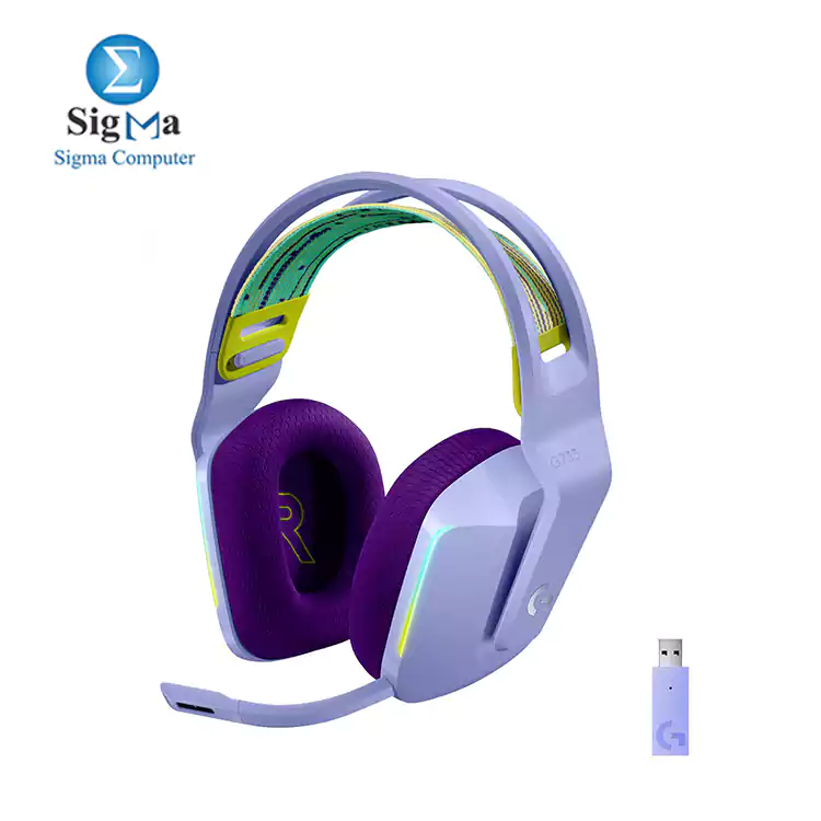 Logitech G733 – LIGHTSPEED Wireless RGB Gaming Headset – LILAC – 2.4GHZ – EMEA – 081-000890