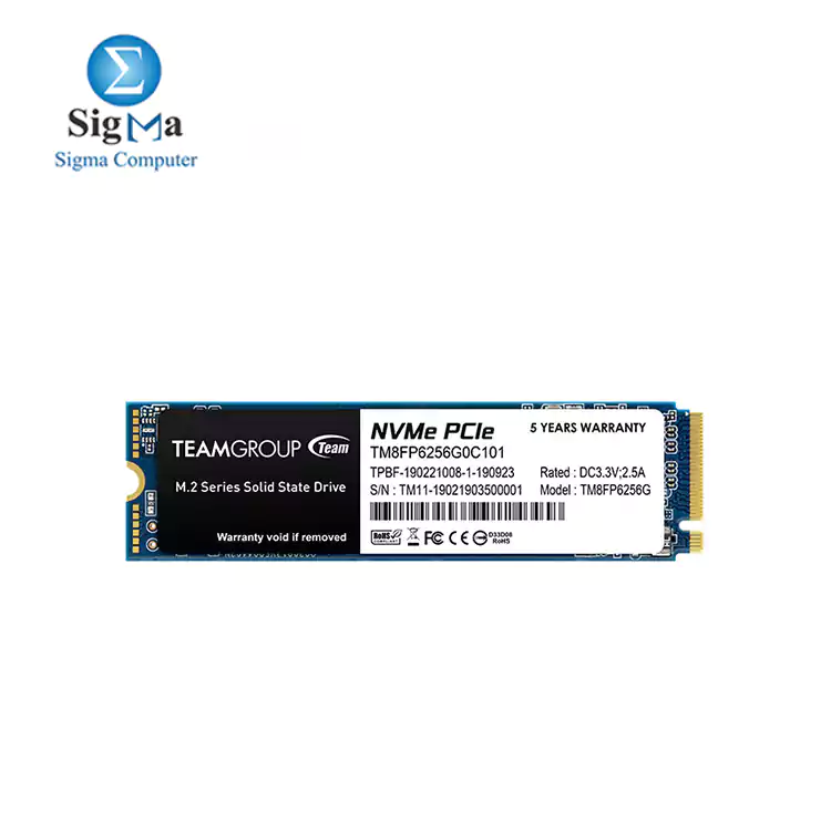 TEAMGROUP MP33 256GB SLC Cache 3D NAND TLC NVMe 1.3 PCIe Gen3x4 M.2 2280 Internal Solid State Drive SSD