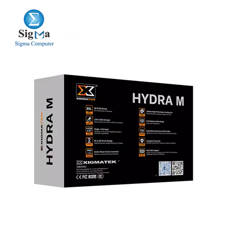 XIGMATEK HYDRA M 750W 80+ BRONZE POWER SUPPLY Full Modular 
