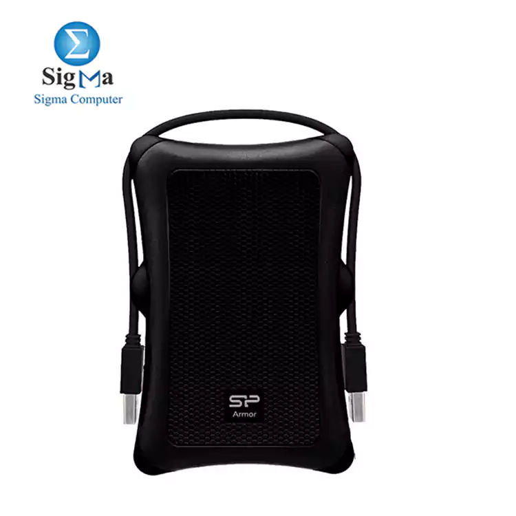 Silicon Power 2TB Rugged Portable External Hard Drive Armor A30, Shockproof USB 3.0 , Black