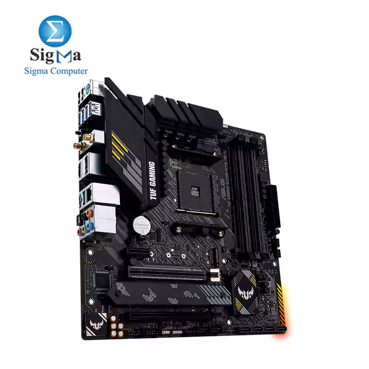 AMD B550 (Ryzen AM4) micro ATX gaming motherboard with PCIe 4.0, dual M.2, 10 DrMOS power stages, Intel® WiFi 6, 2.5 Gb Ethernet, HDMI, DisplayPort, SATA 6 Gbps,