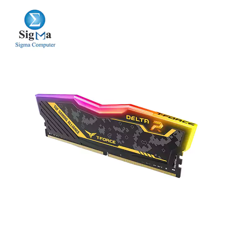 TEAM DELTA TUF GAMING RGB 32G 3200Hz DDR4 DESKTOP MEMORY - yellow