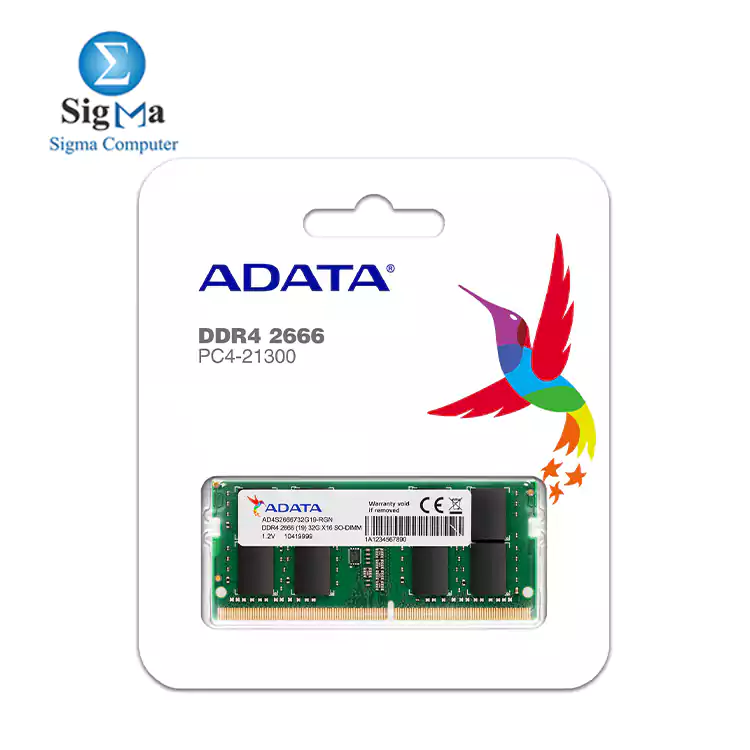 ADATA 8GB DDR4 2666 MHz UDIMM Memory Module for NoteBook