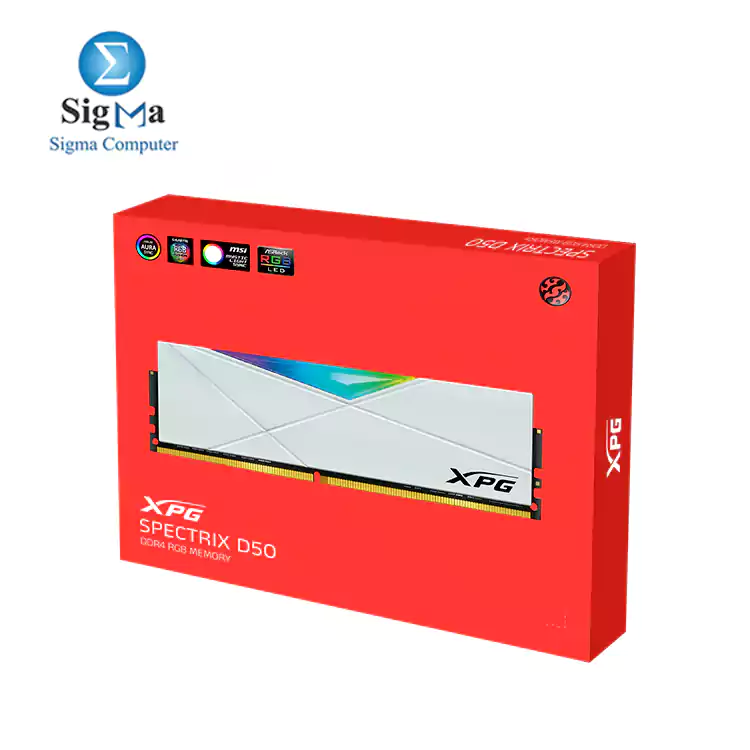 XPG SPECTRIX D50 32GB (2X16) 3600Mhz DDR4 RGB Memory Module WHITE