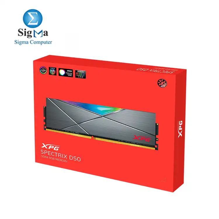 XPG SPECTRIX D50 32GB 2X16 3600Mhz DDR4 RGB Memory Module GREY