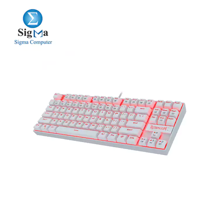 Redragon K552 Kumara Gaming Mechanical Keyboard - RED SWITCHES Red LED  White