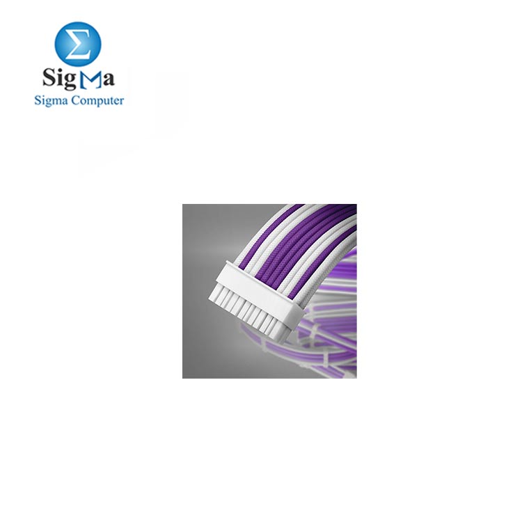 Antec PSU Sleeved Extension Cable Kit Purple White PSUSCW30-205-P W