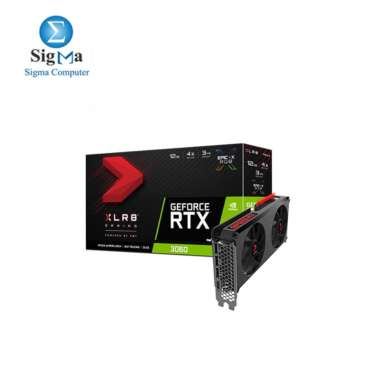 PNY GeForce RTX    3060 12GB XLR8 Gaming Revel Epic-X RGB    Dual Fan Graphics Card
