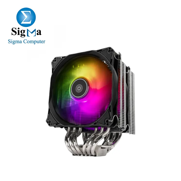 silver stone HYD120 ARGB Dual tower CPU cooler with 6 heat-pipes and dual 120mm ARGB fans