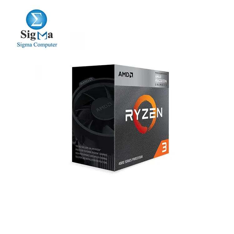 CPU-AMD-RYZEN 3-4300G 4 Core/8 Threads 3.8 GHz (4.0 GHz Turbo) Socket AM4 Processor + 6 Core Radeon Graphics