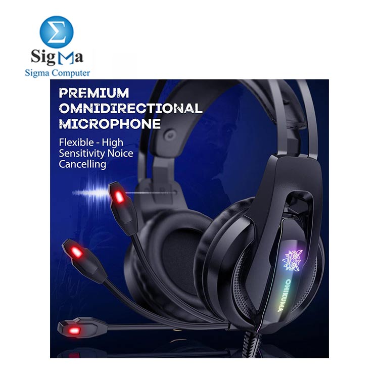 ONIKUMA K16 RGB Casque PC Stereo Gaming Headphones with LED Lights