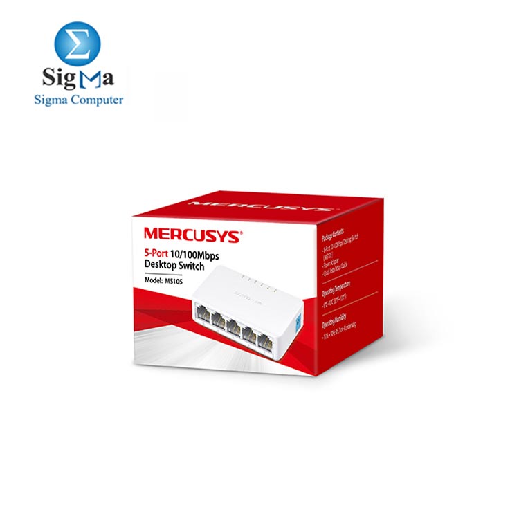 MERCUSYS 5-Port 10 100Mbps Desktop Switch MS105