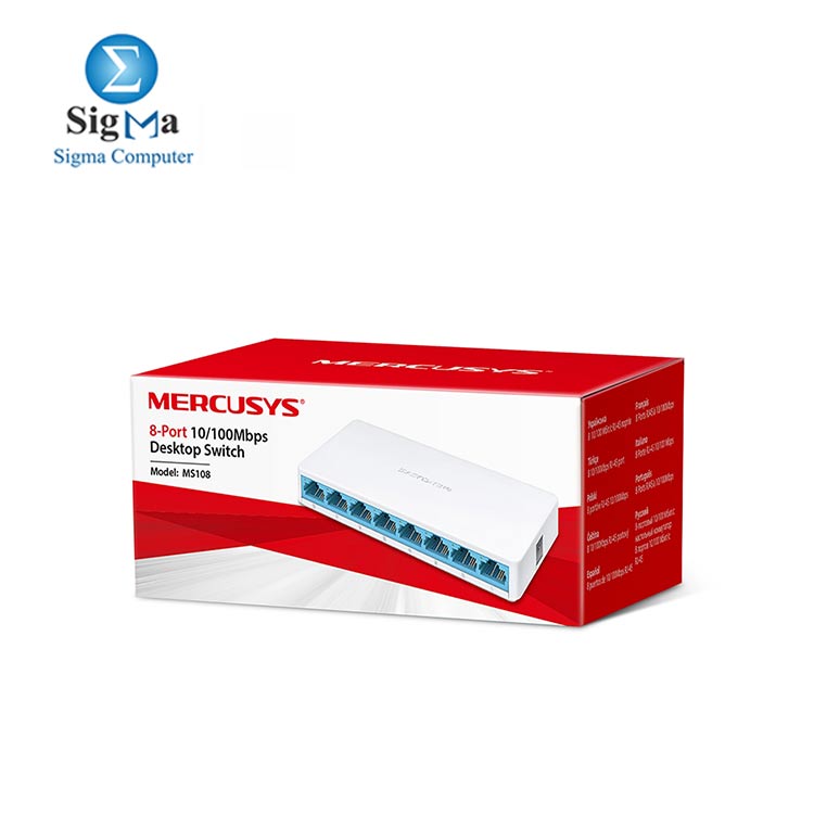 MERCUSYS 8-Port 10/100Mbps Desktop Switch MS108