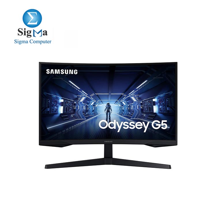 Monitor SAMSUNG LC27G55TQBMXEG 27 Inch Odyssey G5 Gaming Monitor 2560x1440 144Hz VA 1ms FreeSync Premium Curved Screen 
