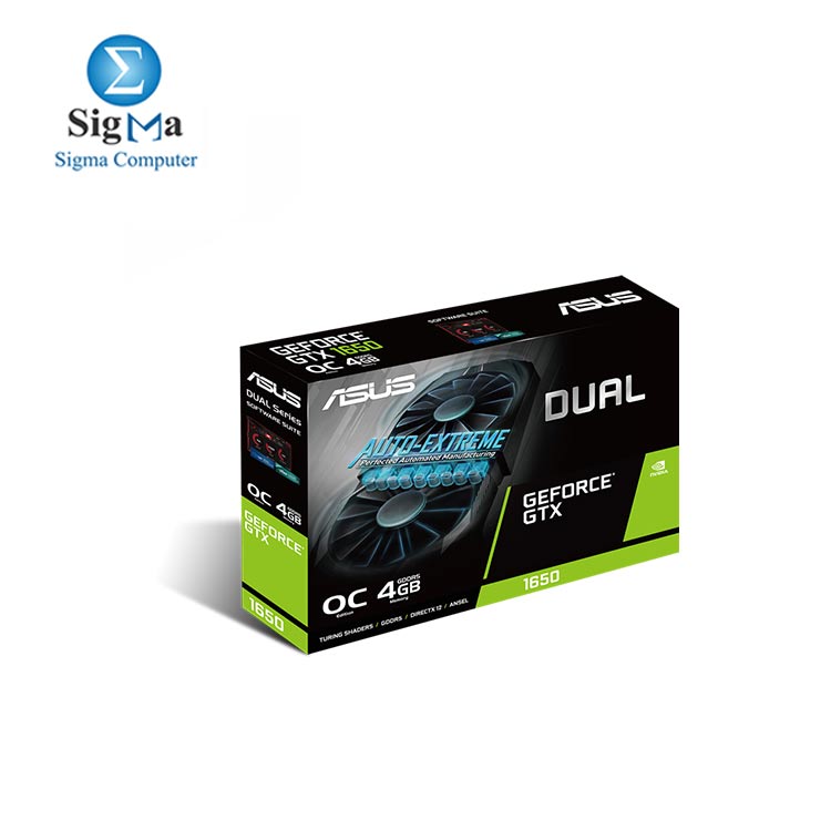 ASUS Dual GeForce® GTX 1650 OC edition 4GB GDDR5