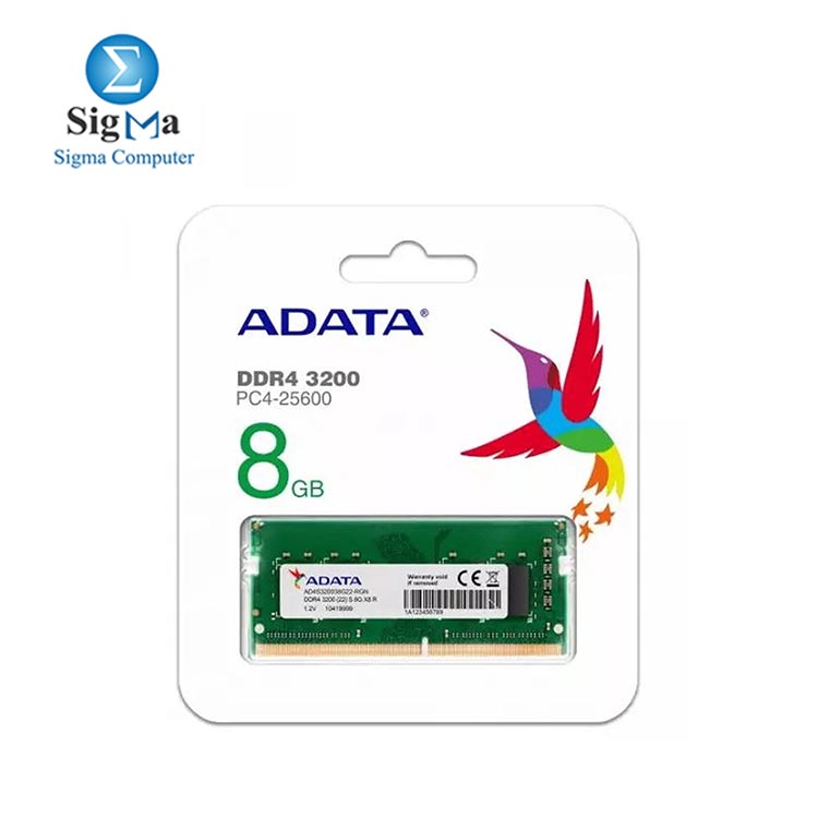 A-DATA 8Gb Ddr4 Modules for Notebooks 3200Mhz Memory
