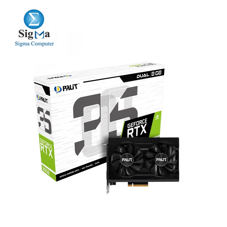 Palit  GeForce RTX™ 3050 Dual 8GB GDDR6 128bit DVI HDMI DP
