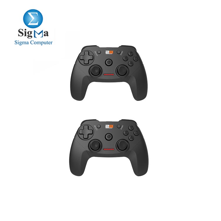 2B GP076 Wireless gamepads Turbo Dual Vibration 3 in one PC- PS3 - Black Shell one pius one - Double Gamepad 