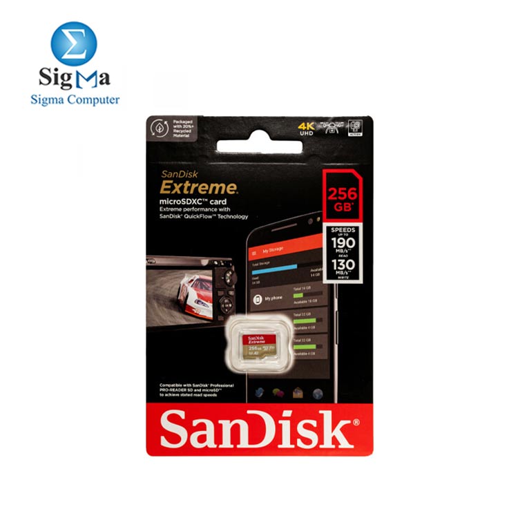 SANDISK EXTREME MICRO SDXC-256G-MEMORY CARD-SDSQXAV-GN6MN