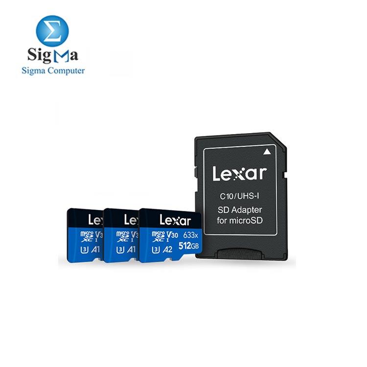Lexar® 512GB High-Performance 633x microSDHC™/microSDXC™ UHS-I Card BLUE Series