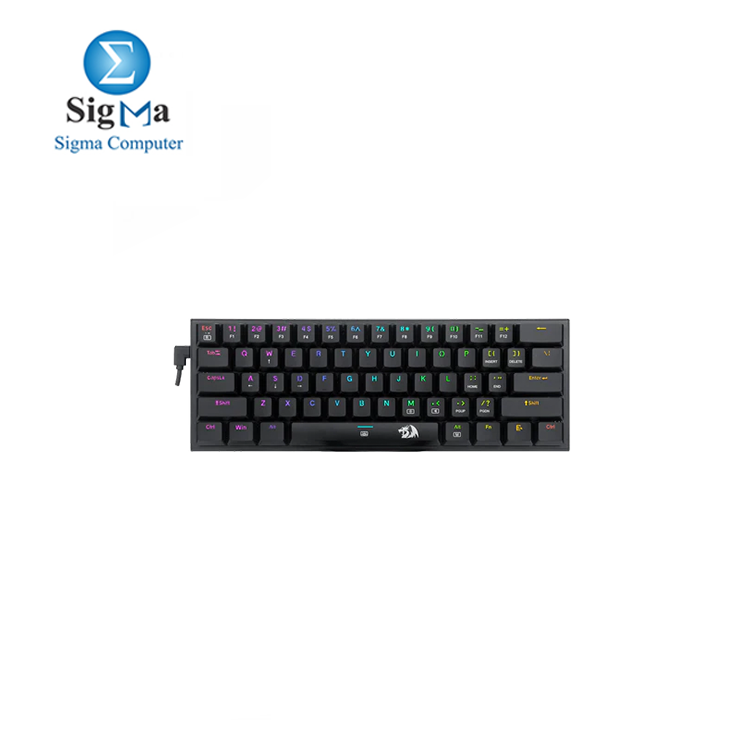Redragon K614 Anivia 60% Ultra Thin Wired Mechanical Keyboard, Slim Compact 61 Keys RGB Gaming Keyboard w/Low Profile Linear Red Switches