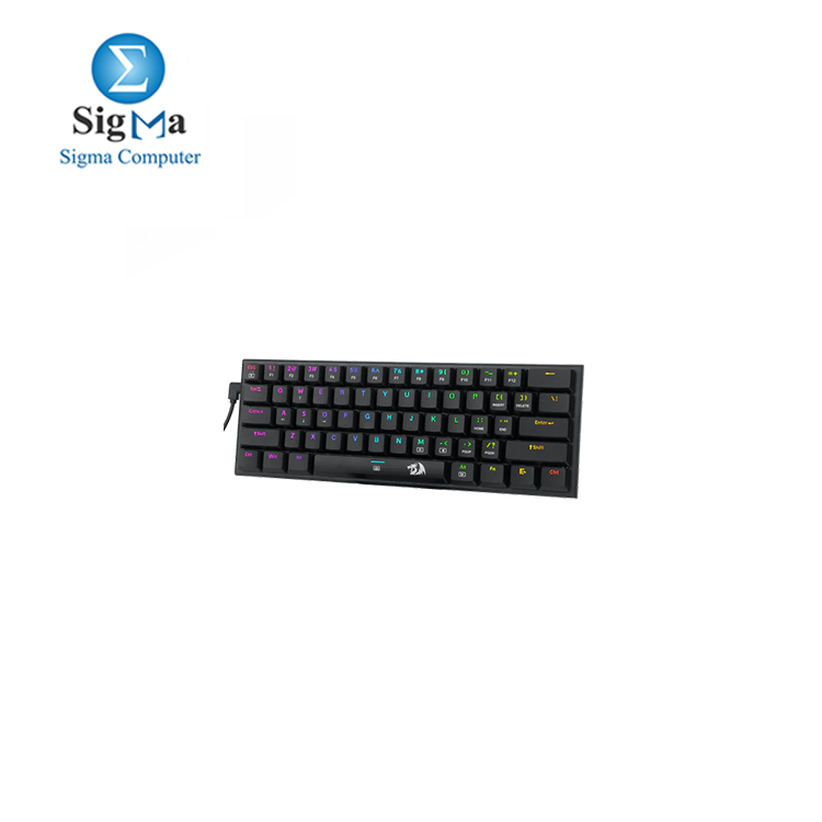 Redragon K614 Anivia 60  Ultra Thin Wired Mechanical Keyboard  Slim Compact 61 Keys RGB Gaming Keyboard w Low Profile Linear Red Switches