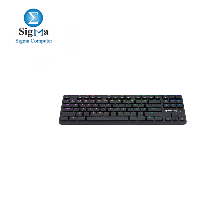 Redragon K539 Anubis 80% Wireless RGB Mechanical Keyboard, 5.0 Bluetooth/2.4 Ghz/Wired Tri-Mode TKL Low Profile Compact Keyboard w/Durable 1900mAh Battery & Tactile Brown Switches