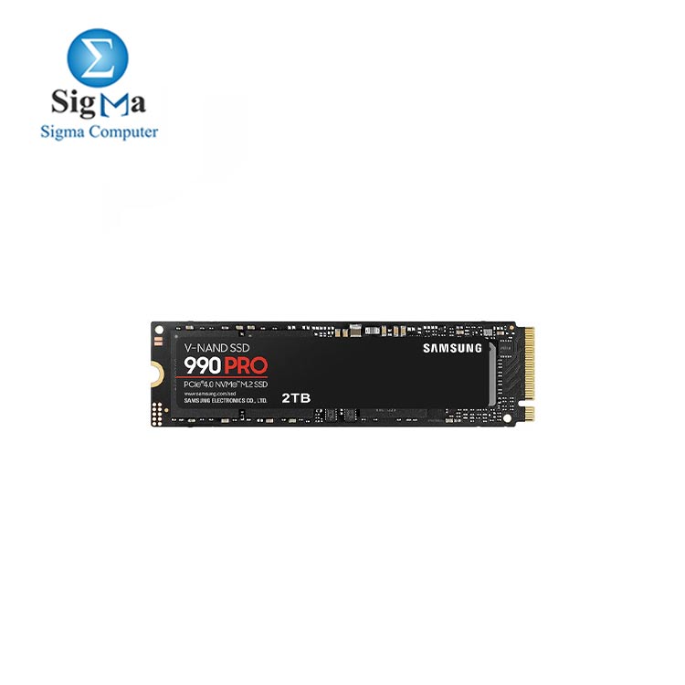 SAMSUNG 990 PRO 2TB PCIe® 4.0 NVMe® SSD read/write speeds up to 7450/6900 MB/s