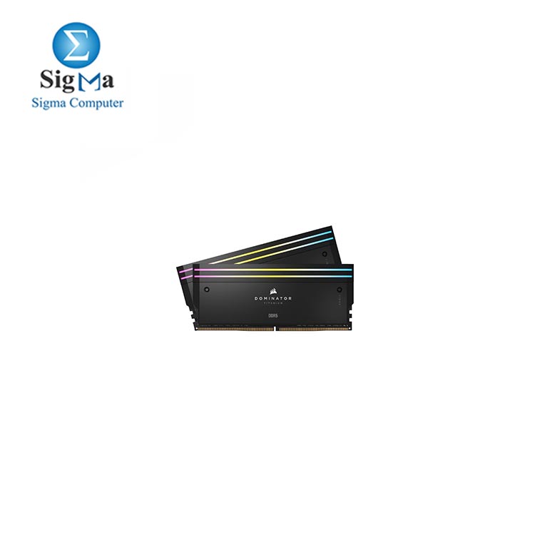  CORSAIR-32G-DOMINATOR® TITANIUM RGB 32GB (2x16GB) DDR5 DRAM 7200MT/ Intel XMP Memory Kit — Black