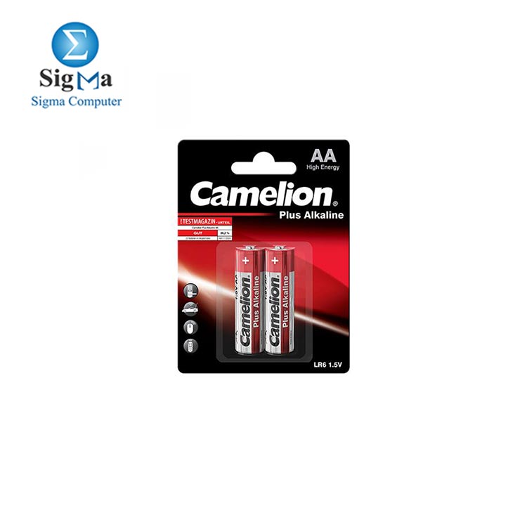 Camelion Battery AA PLUS AIKALINE RED-AALR6-BP2-2PC-CARD