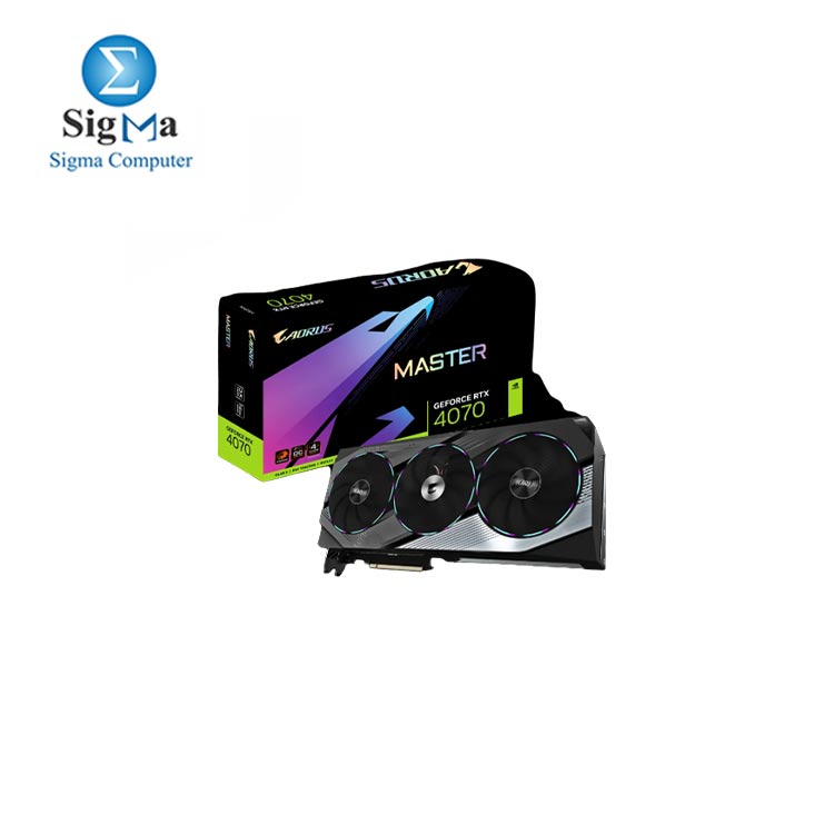 Gigabyte AORUS GeForce RTX 4070 MASTER 12GB Graphics Card - 12GB DDRX6 21Gbps 192bit Triple Fan