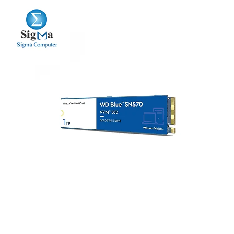 Western Digital 1TB WD Blue SN570 NVMe Internal Solid State Drive SSD - Gen3 x4 PCIe 8Gb/s, M.2 2280, Up to 3,500 MB/s - WDS100T3B0C.