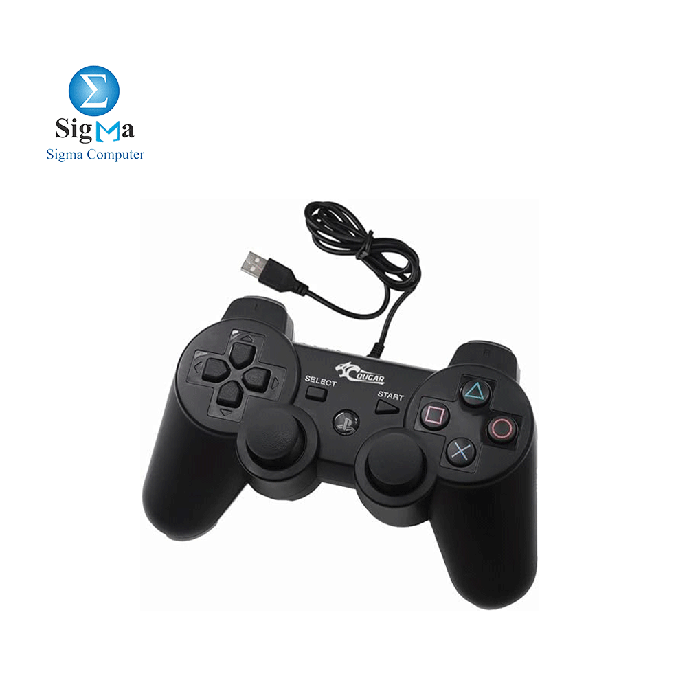 COUGAREGY GAMEPAD PS3 BLACK WIRED GAMING .