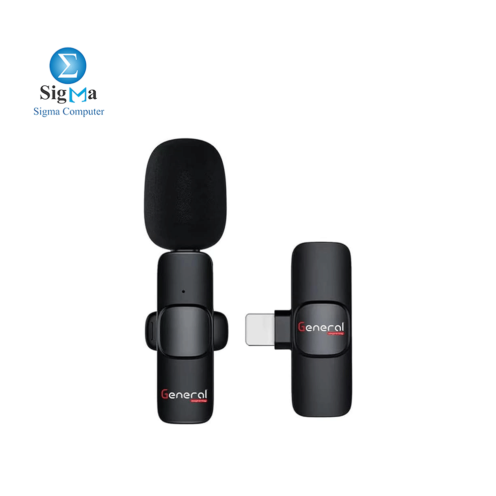 General K10 K1 Microphone for Smartphone, Wireless Mini Microphone Plug & Play USB C Lavalier Microphone Wireless