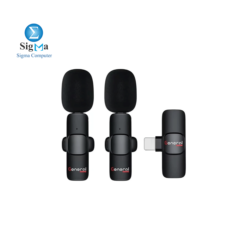 General K10 k2 Microphone for Smartphone, Wireless Mini Microphone Plug & Play USB C Lavalier Microphone Wireless