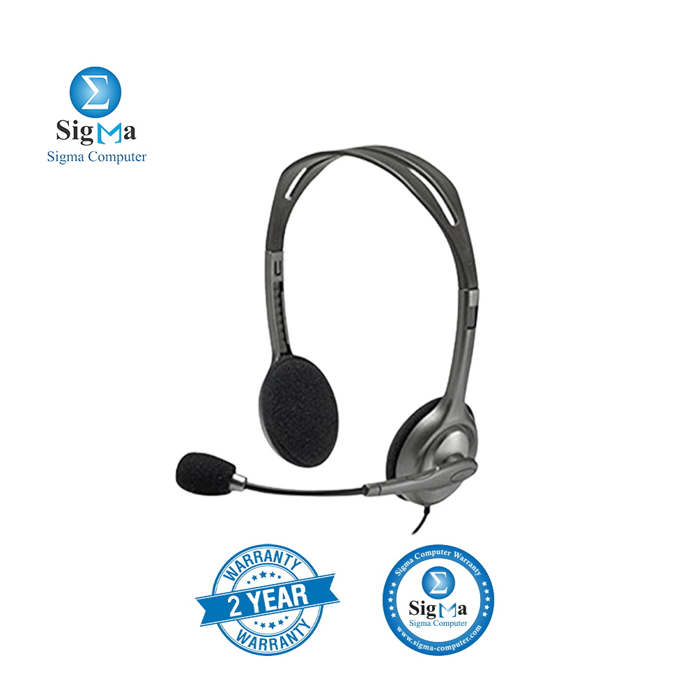 Logitech H111 Stero Headset Noise Cancelling Microphone Full Stereo Sound - 981-000593