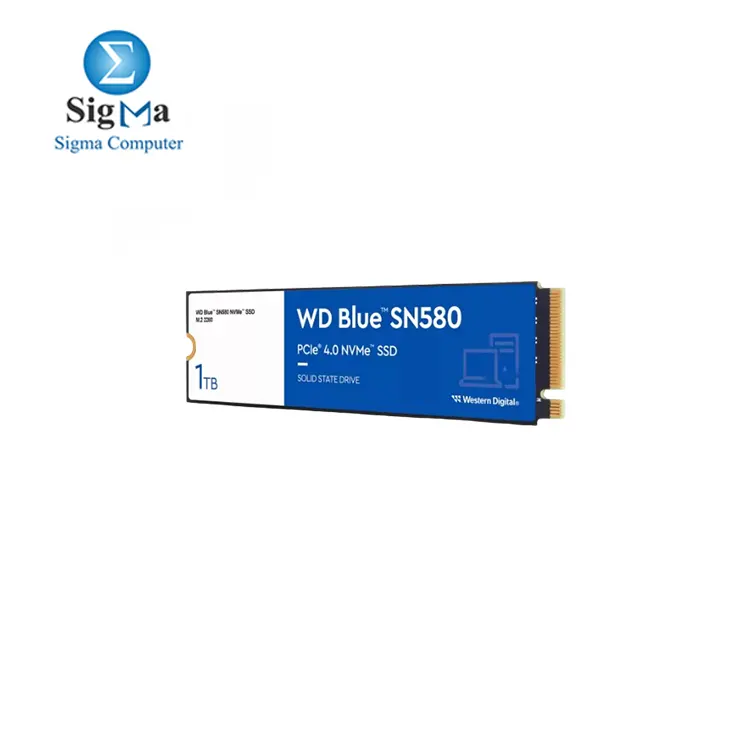 Western Digital 1TB Blue SN580 NVMe SSD PCIe Gen4 x4 up to 4150 MB S.