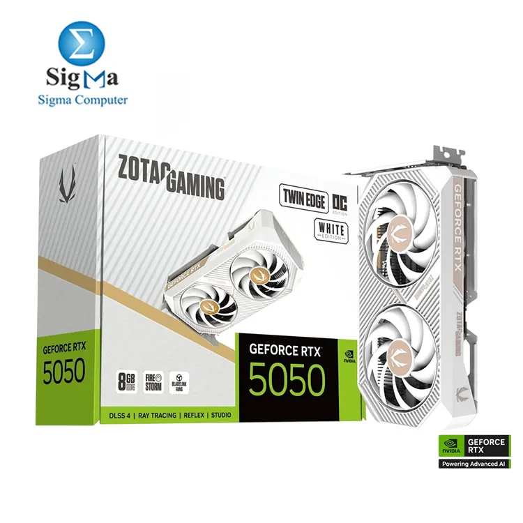 ZOTAC RTX 5050 TWIN EDGE  OC 8G DDR6 WHITE - Main view