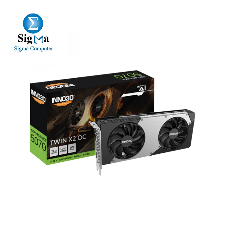 INNO3D GeForce RTX 5070 TWIN X2 OC 12GB GDDR7 - Black - Main view
