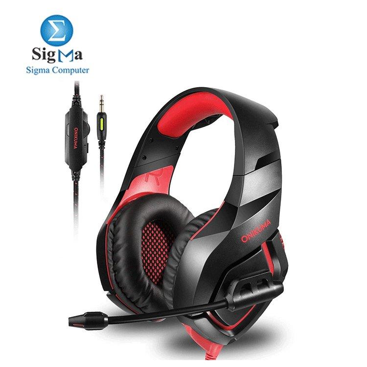ONIKUMA K1-B Gaming Headset RED - Main view