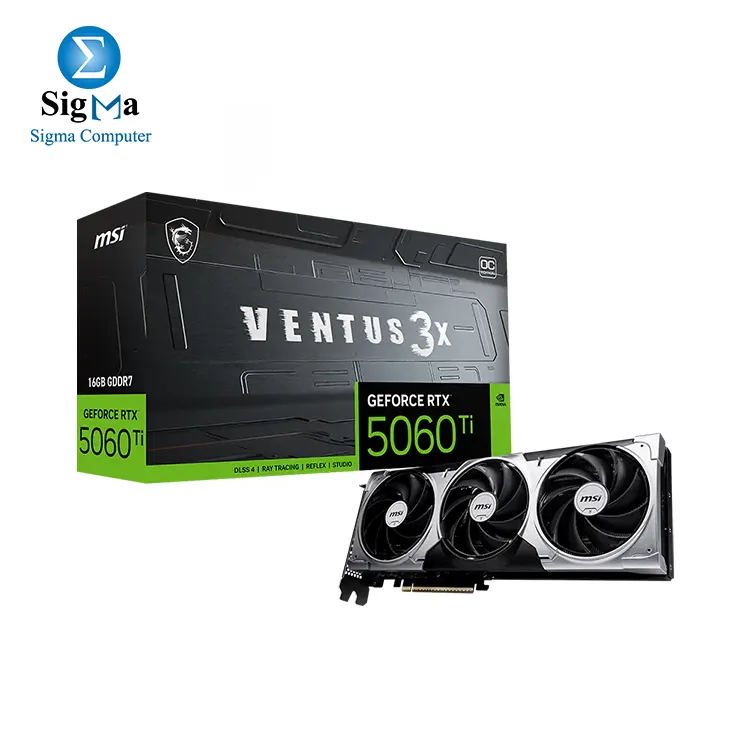 MSI GeForce RTX 5060 Ti 16G VENTUS 3X OC - Main view