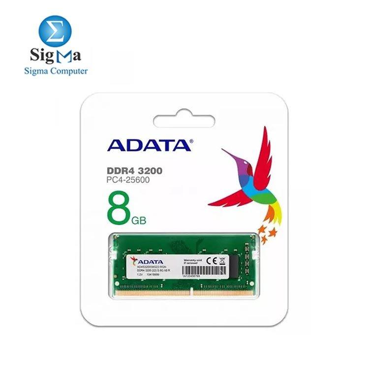 A-DATA 8Gb Ddr4 Modules for Notebooks 3200Mhz Memory - Main view
