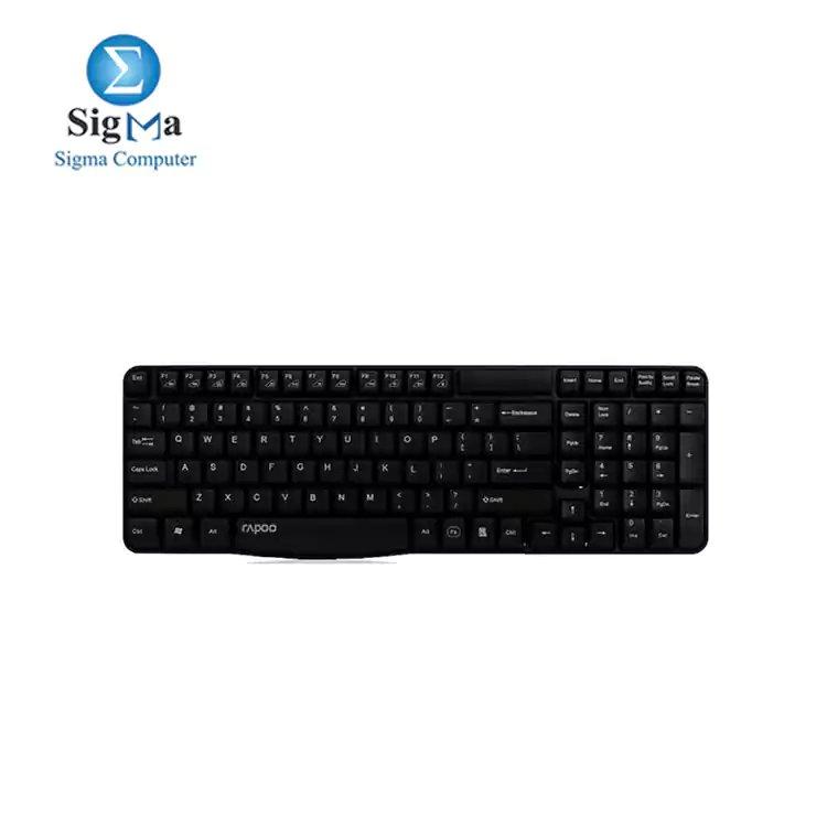 RAPOO E1050 Wireless 2.4GHZ Slim Gaming Keyboard - Main view