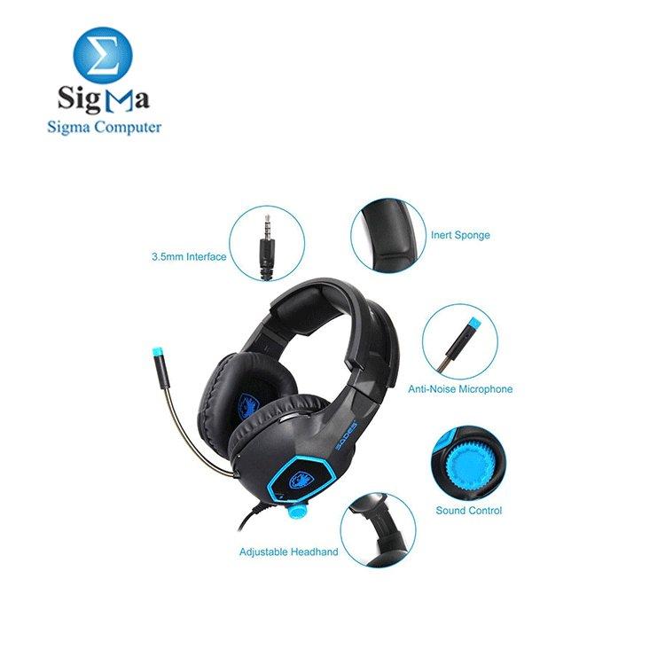 SADES SA818 Computer Gaming Headphones PC Gamer Headset - Main view
